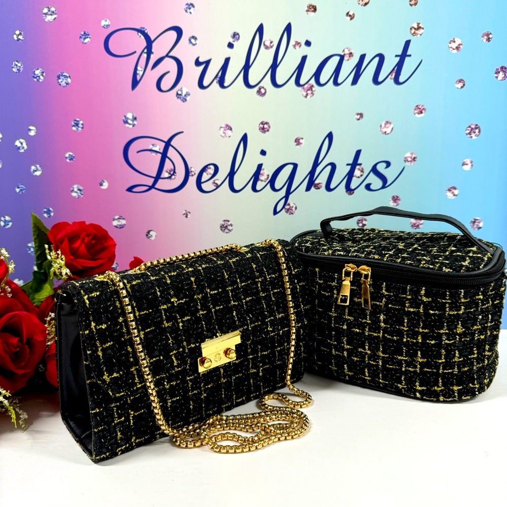 SOLD CROSSBODY & VANITY BAG SET - Picture 1 of 9